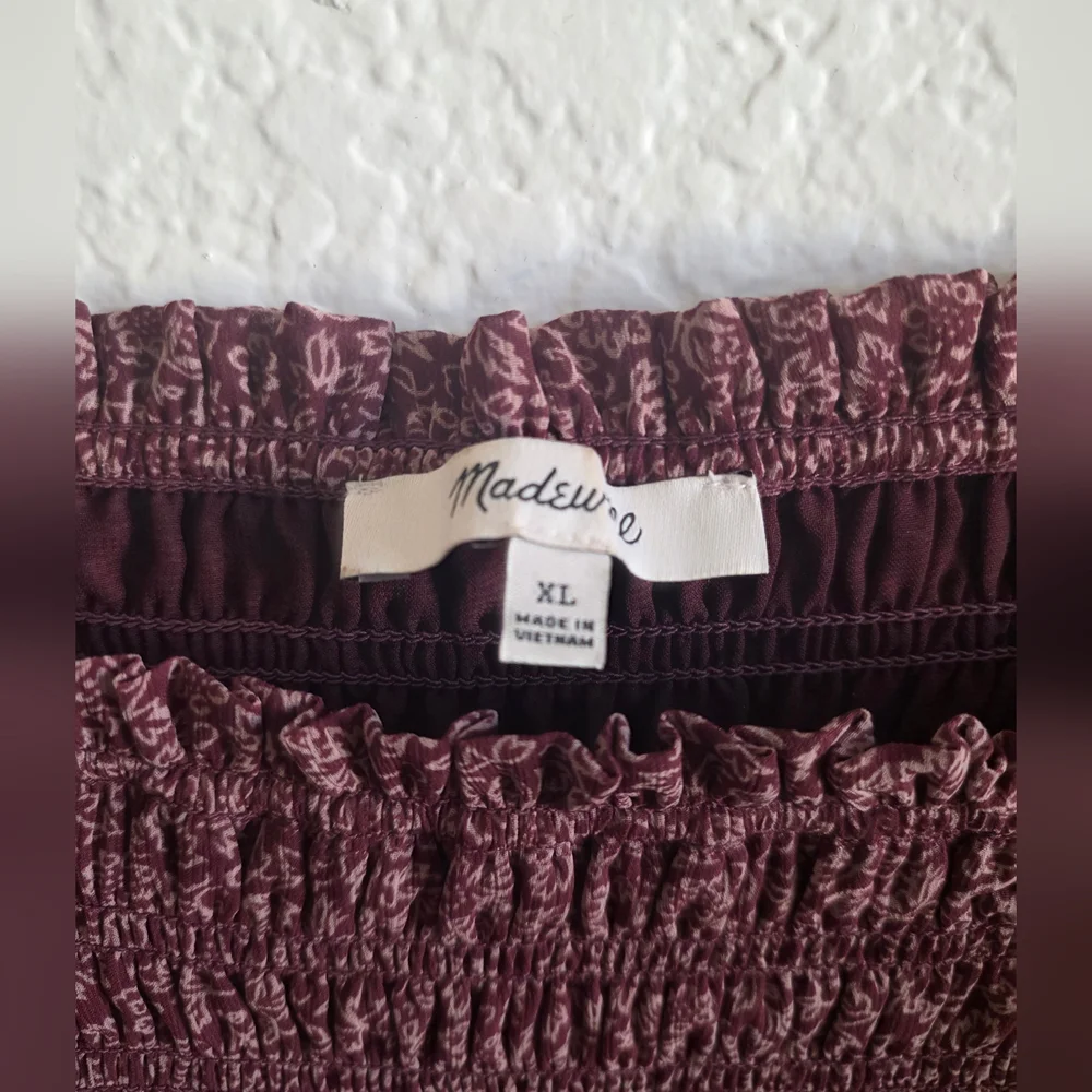 MADEWELL Womens Off The Shoulder Blouse In XL - Picture 2 of 2